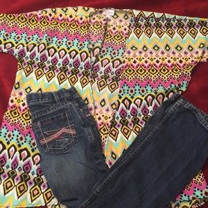 Lularoe aztec print kimono